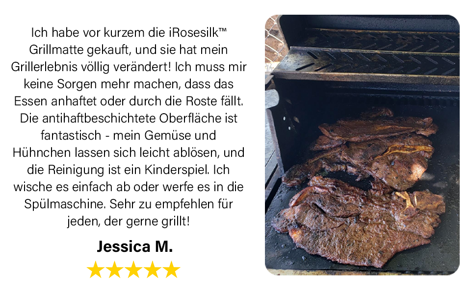 iRosesilk™ Leicht zu reinigende Antihaft-Grillmatte