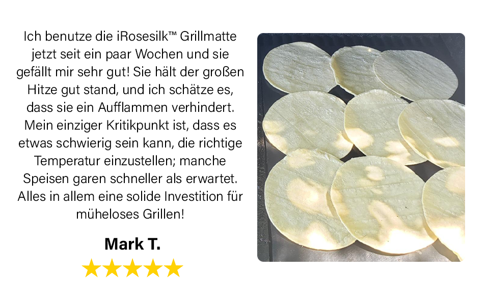 iRosesilk™ Leicht zu reinigende Antihaft-Grillmatte